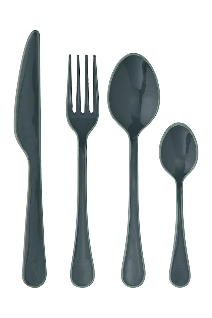 Komplet pribora Madam Stoltz Enamel Cutlery 4 4-pack modra 29089.C