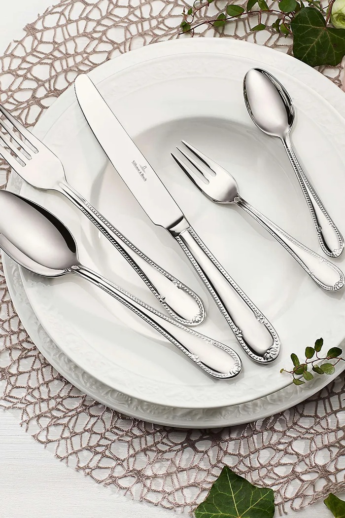 Komplet jedilnega pribora za 6 oseb Villeroy & Boch Mademoiselle 30-pack 12.6359.9057 siva AA00