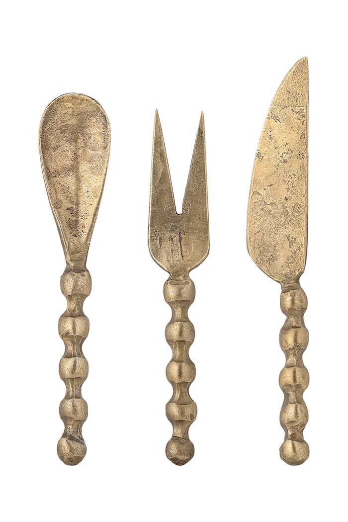 Bloomingville Zestaw sztućców do sera Haolin 16,5 cm 3-pack żółty 82068619