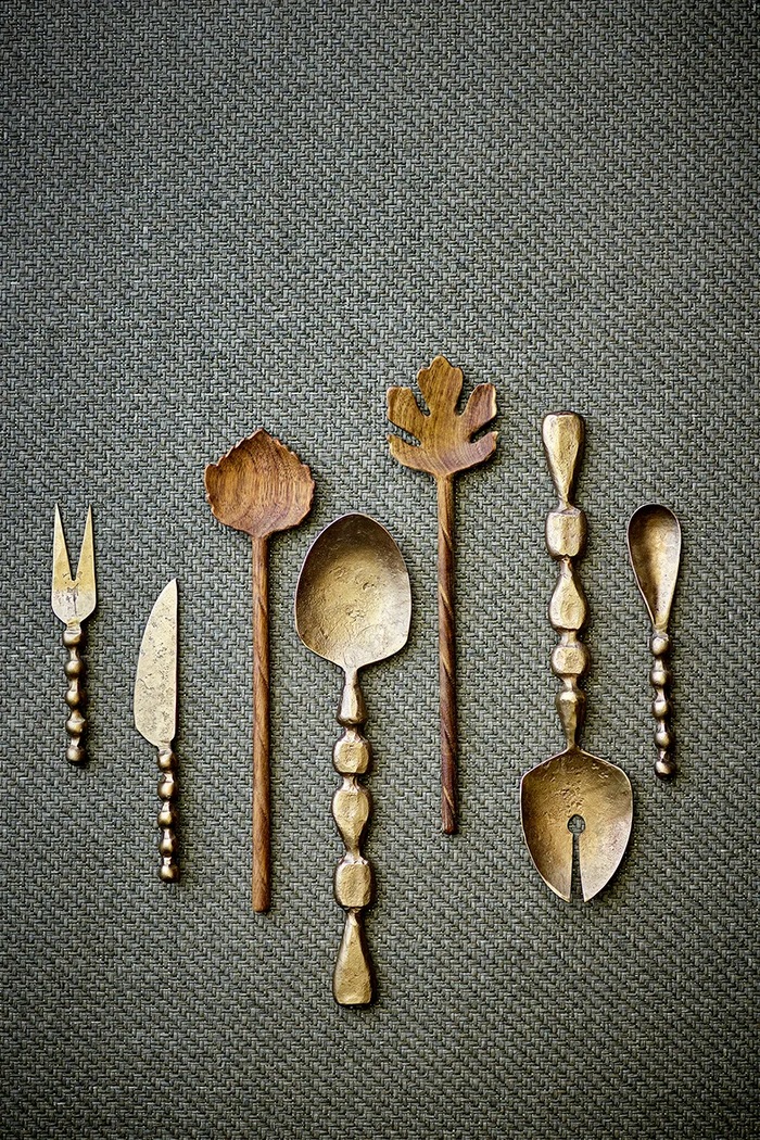 Zestaw sztućców do sera Haolin 16,5 cm 3-pack Bloomingville żółty 82068619