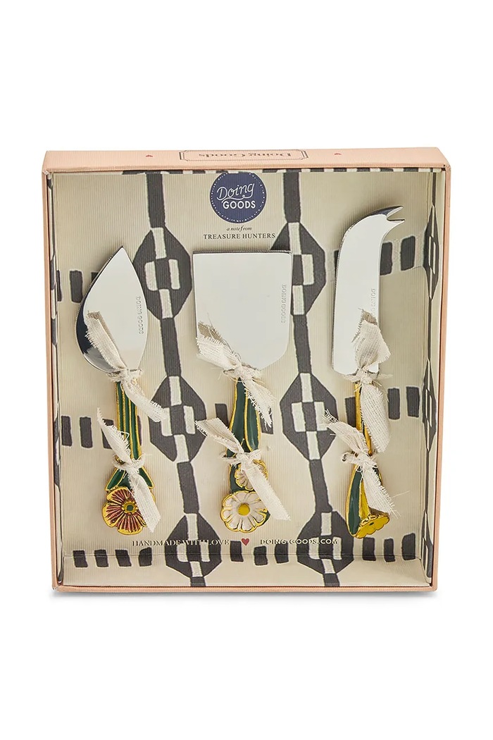 Komplet pribora za sir Doing Goods Posy Cheese Set 17 x 3 x 1 cm 3-pack 1.30.10.042.923.3 pisana AA00