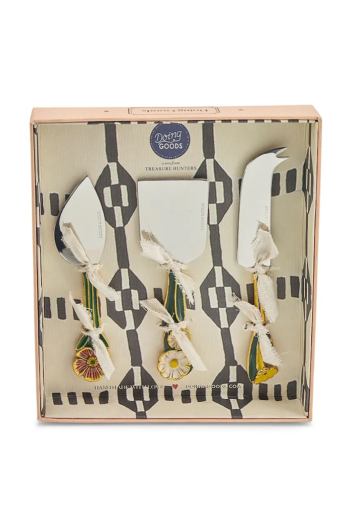 Komplet pribora za sir Doing Goods Posy Cheese Set 17 x 3 x 1 cm 3-pack 1.30.10.042.923.3 pisana AA00