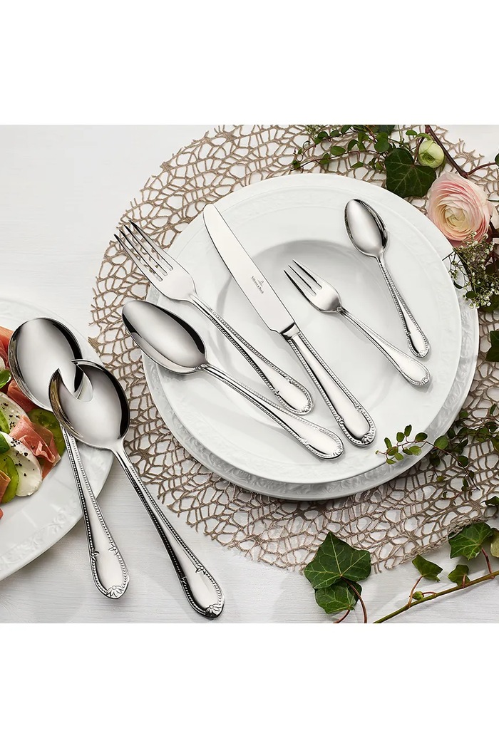 Кухня та бар Набір столових приборів на 12 персон Villeroy & Boch Mademoiselle 68 elelemtów 12.6359.9081 сірий