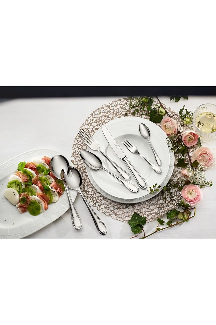 Набір столових приборів на 12 персон Villeroy & Boch Mademoiselle 68 elelemtów сірий 12.6359.9081