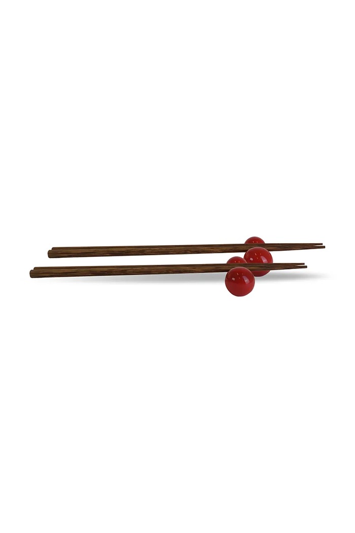 Byon Zestaw pałeczek do sushi drewniany czerwony 5228660906