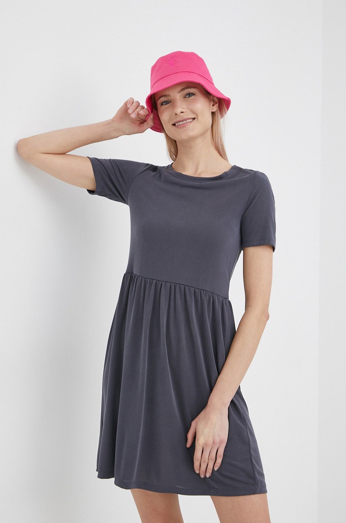 Pieces Rochie mini gri 17099884