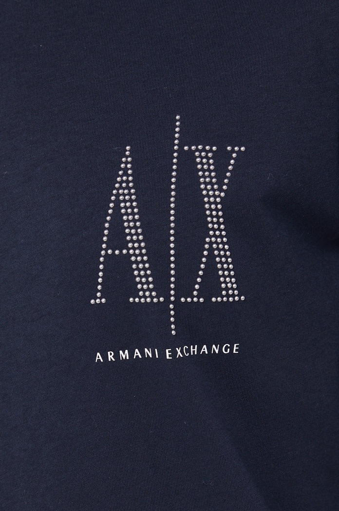 Armani Exchange - Sukienka bawełniana 8NYADX.YJG3Z.NOS granatowy