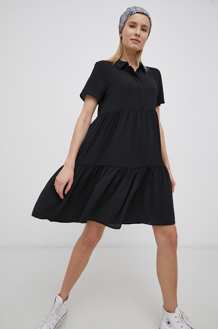 JDY Sukienka z elastanem czarny 15240515.Black