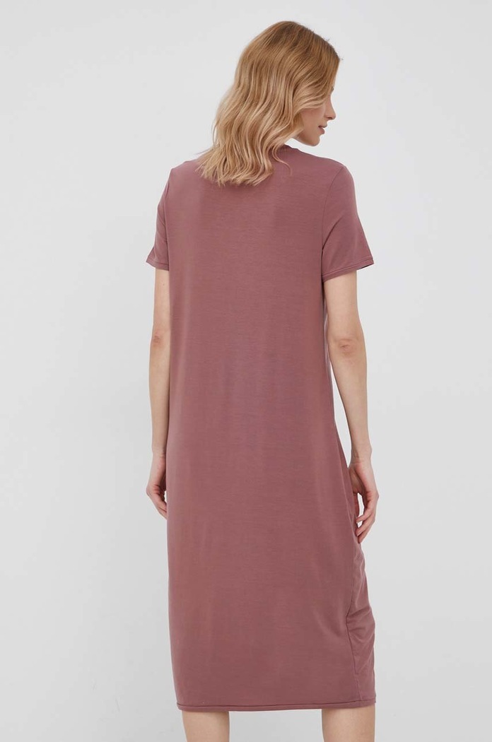 Odzież Vero Moda sukienka 10210479.RoseBrown bordowy