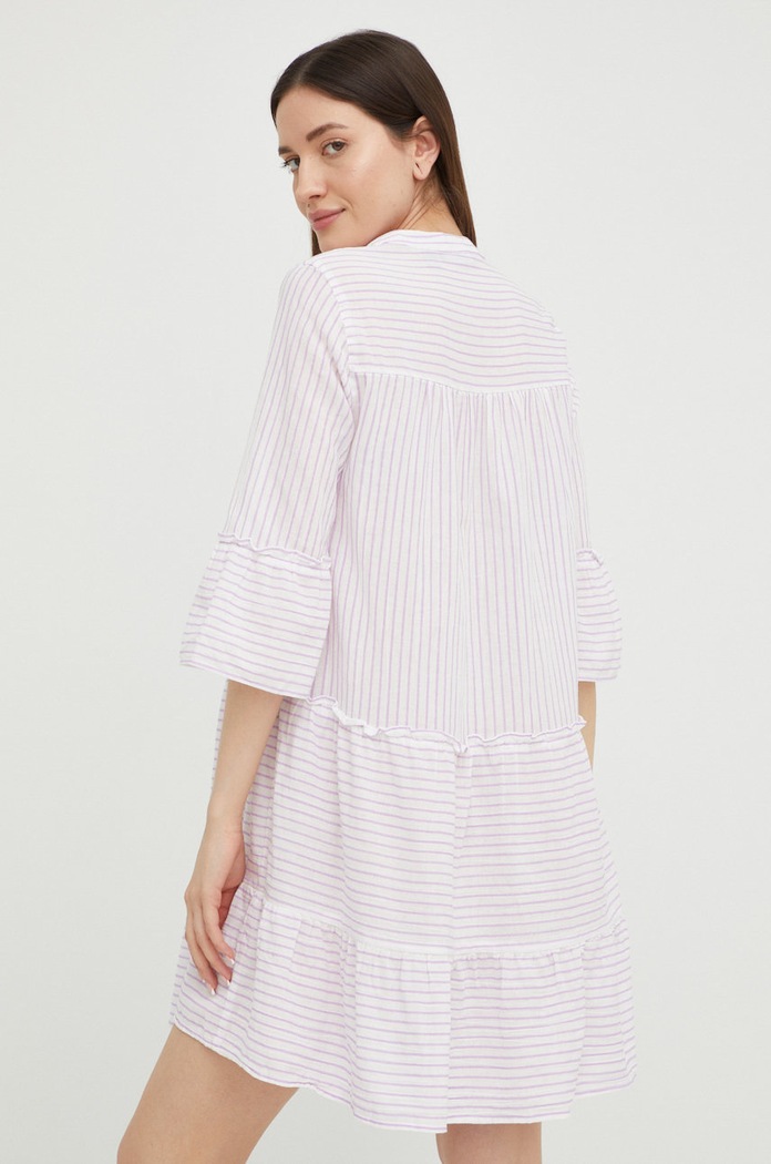 Odzież Vero Moda Sukienka bawełniana 10225791.SnowWhit3 biały