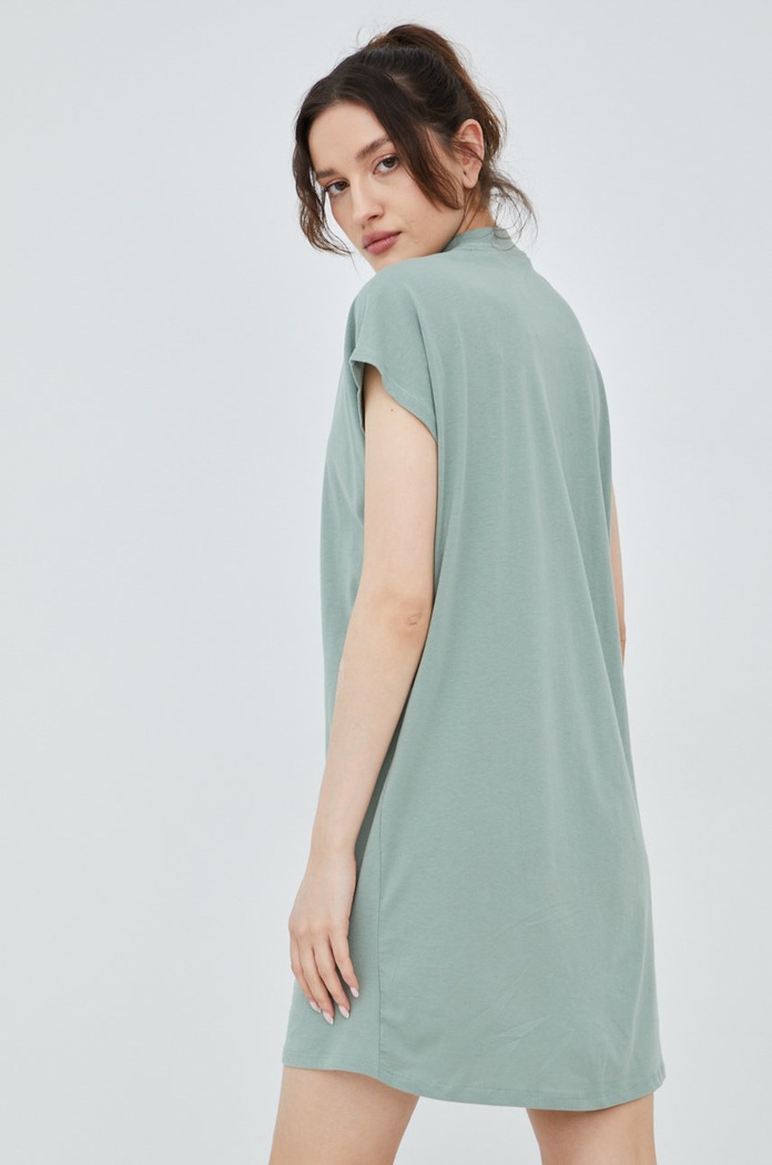 Odzież Vero Moda sukienka bawełniana 10258655.ChinoisGre zielony