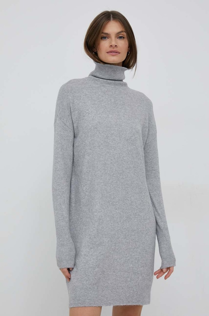 Vero Moda sukienka z elastanem szary 10199744.LightGreyM