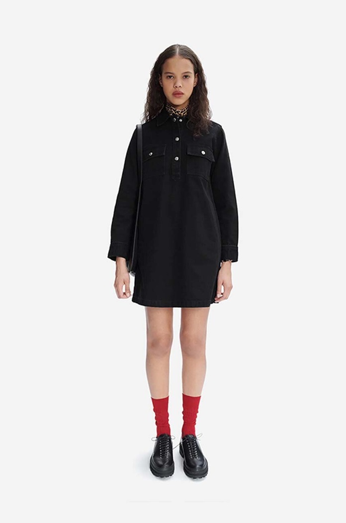 A.P.C. denim dress Robe Mia COFBV.F05878 black AA00
