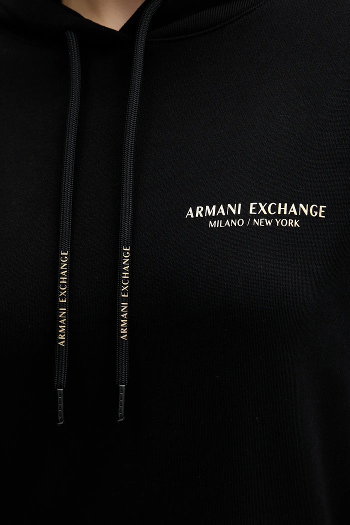 Bavlnené šaty Armani Exchange XW001453.AF10830.NOS čierna