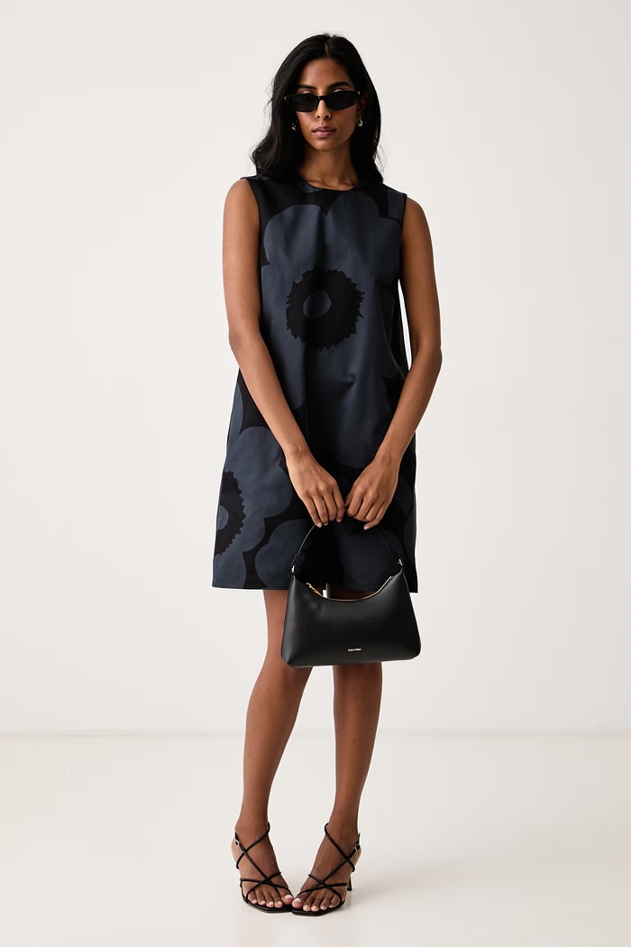 Marimekko Платье из хлопка 094699 чёрный AA00