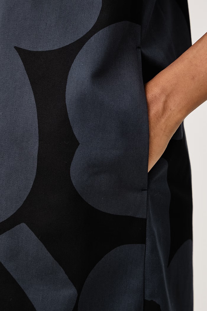 Платье из хлопка Marimekko чёрный 094699