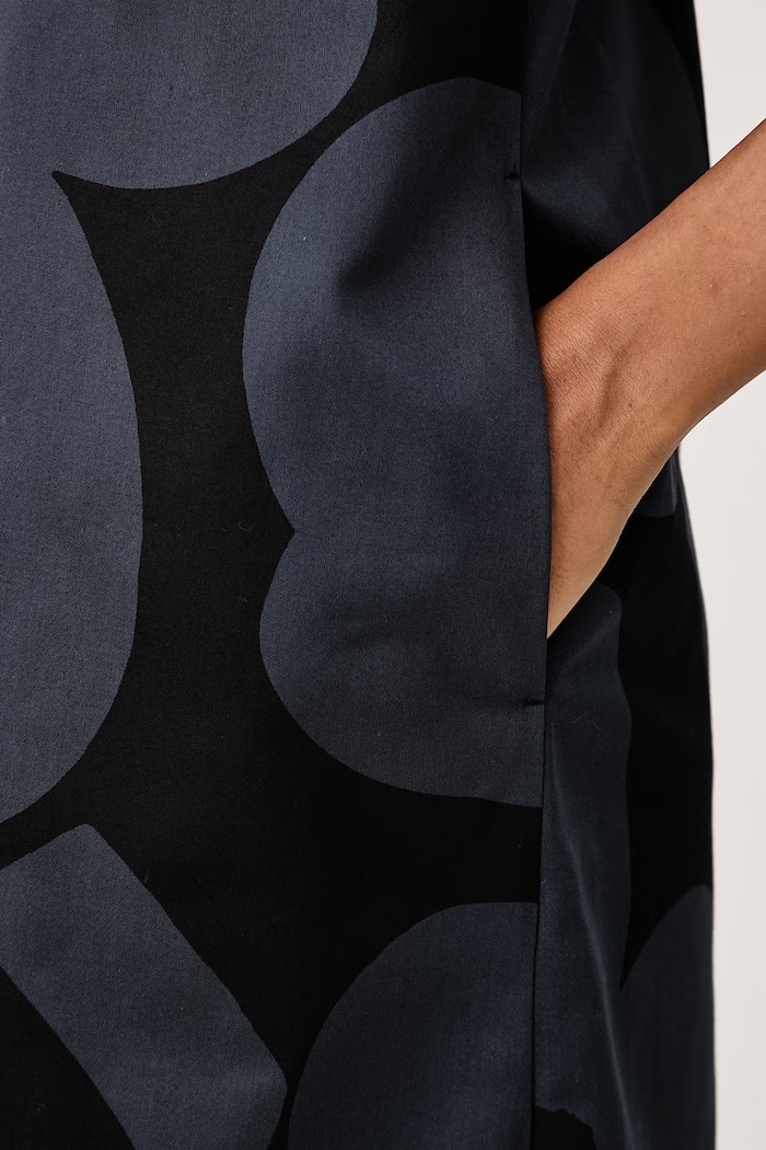 Платье из хлопка Marimekko чёрный 094699