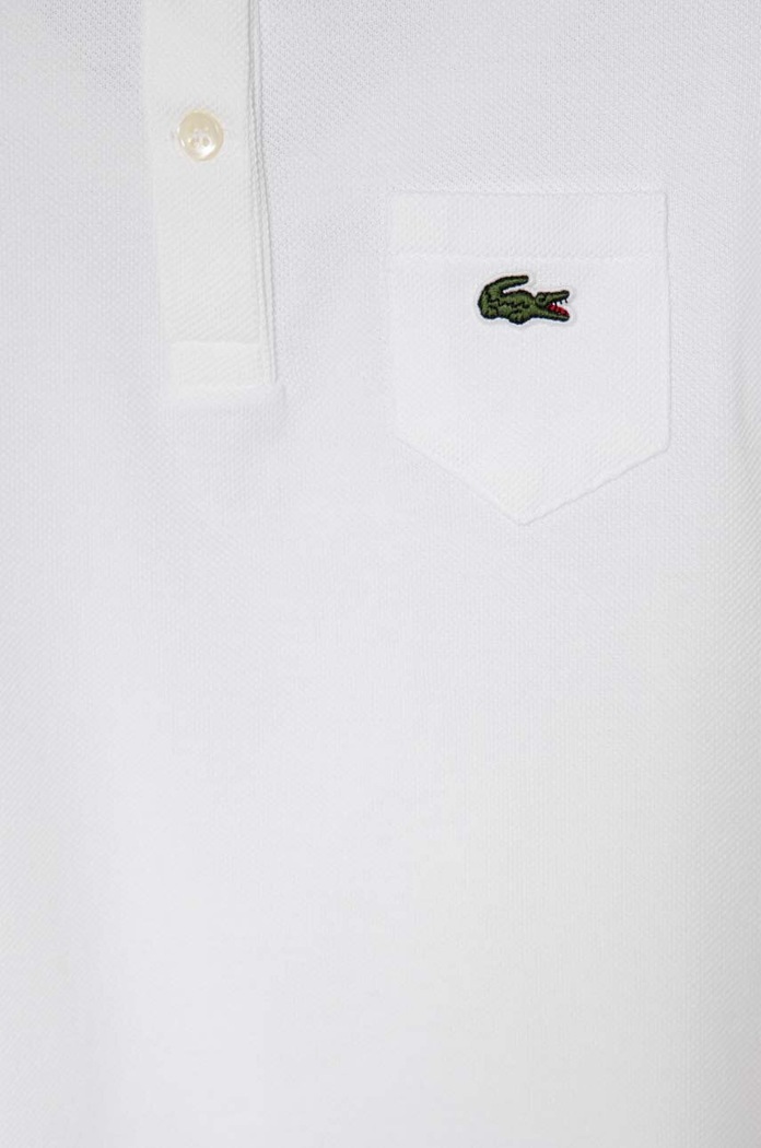 Κοριτσίστικα Lacoste Παιδικό βαμβακερό φόρεμα Lacoste EJ2816 001 EJ2816.001 λευκό