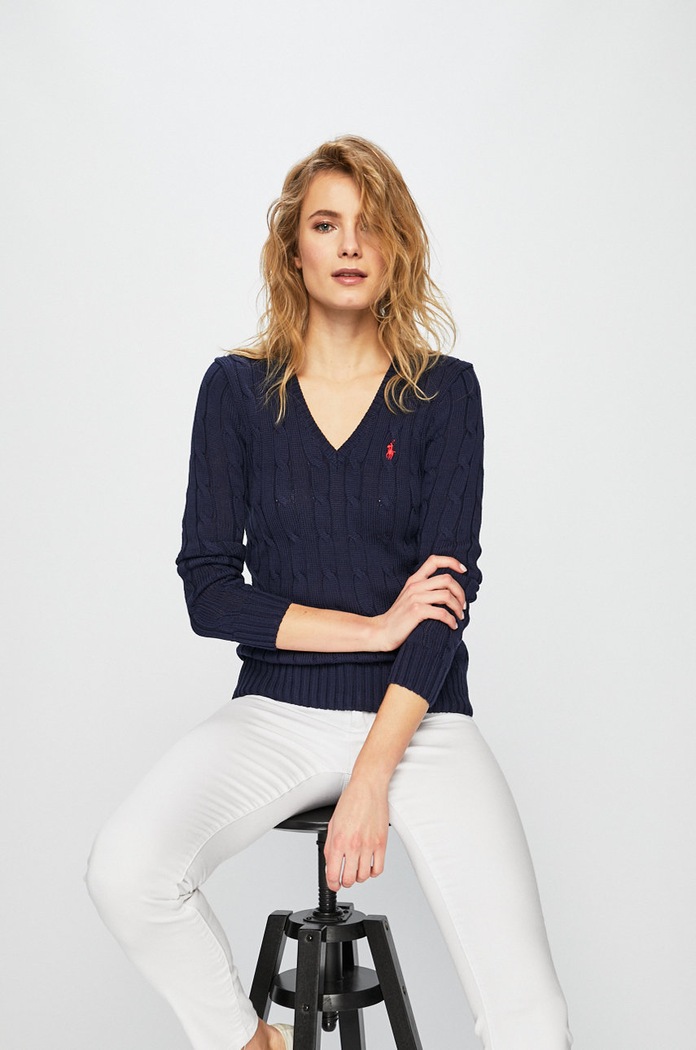 Polo Ralph Lauren - Sweter 211580008007 bawełna granatowy 211580008007