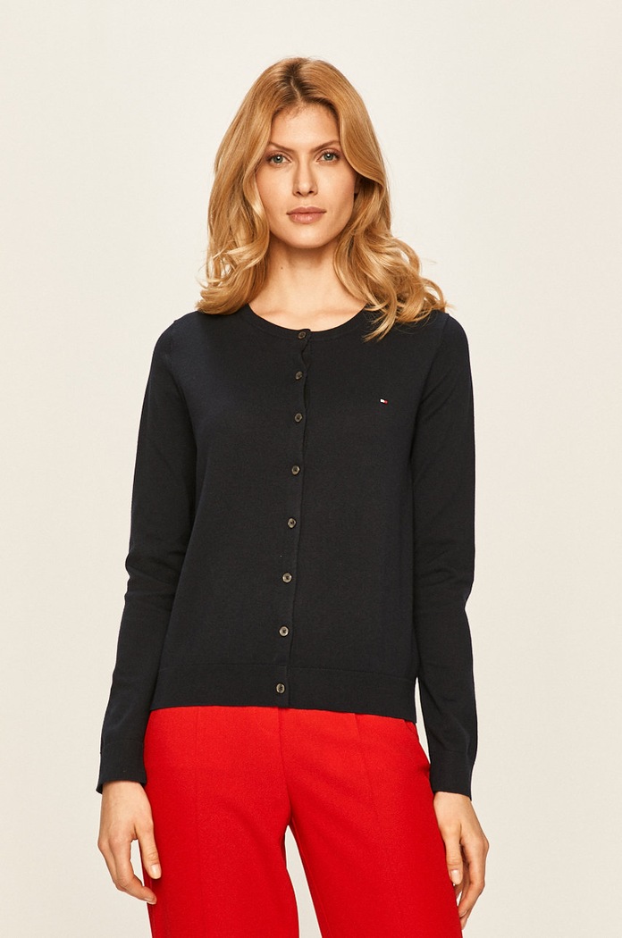 Tommy Hilfiger - Πλεκτή ζακέτα άλλο σκούρο μπλε WW0WW22047.NOS
