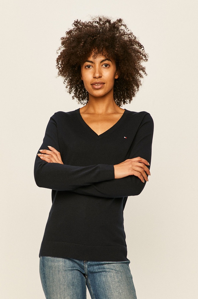 Tommy Hilfiger - Πουλόβερ άλλο σκούρο μπλε WW0WW25294.NOS