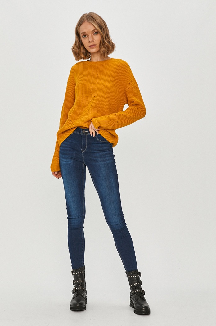 Pieces - Sweter 17100760 pomarańczowy AA00
