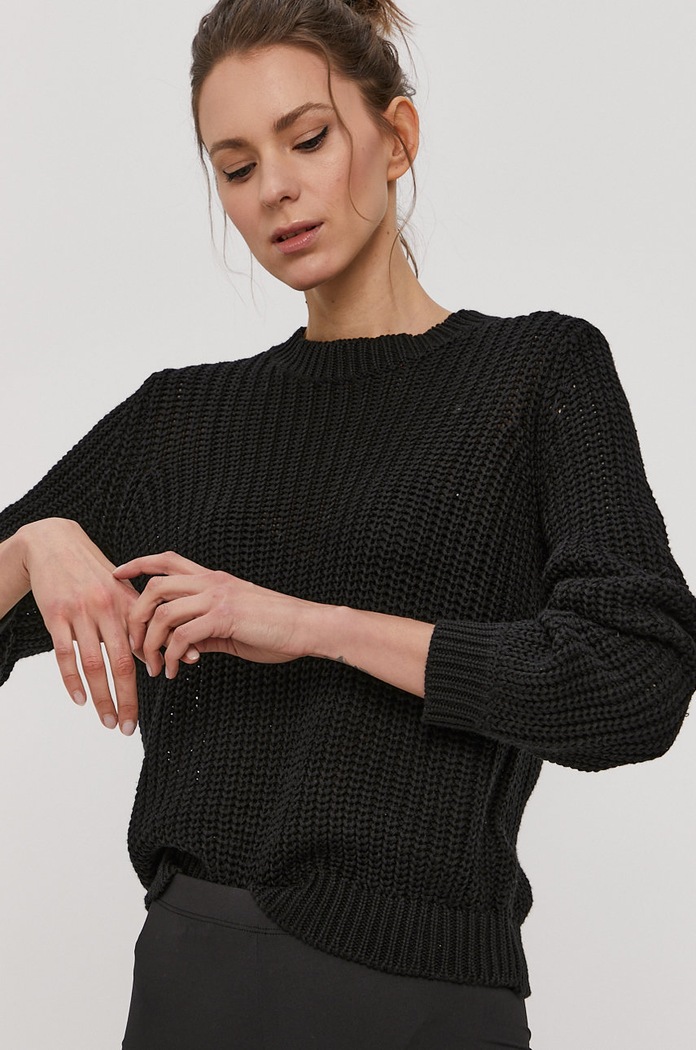 Pieces Sweter 17110766 czarny
