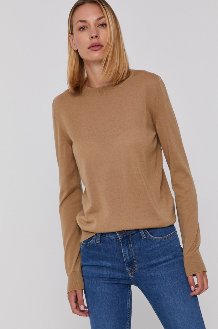 Odzież Emporio Armani sweter wełniany 8N2MZR.2M9DZ beżowy