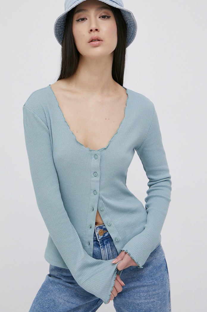 Pieces Cardigan 17101835.Tourmaline turkizna AA00