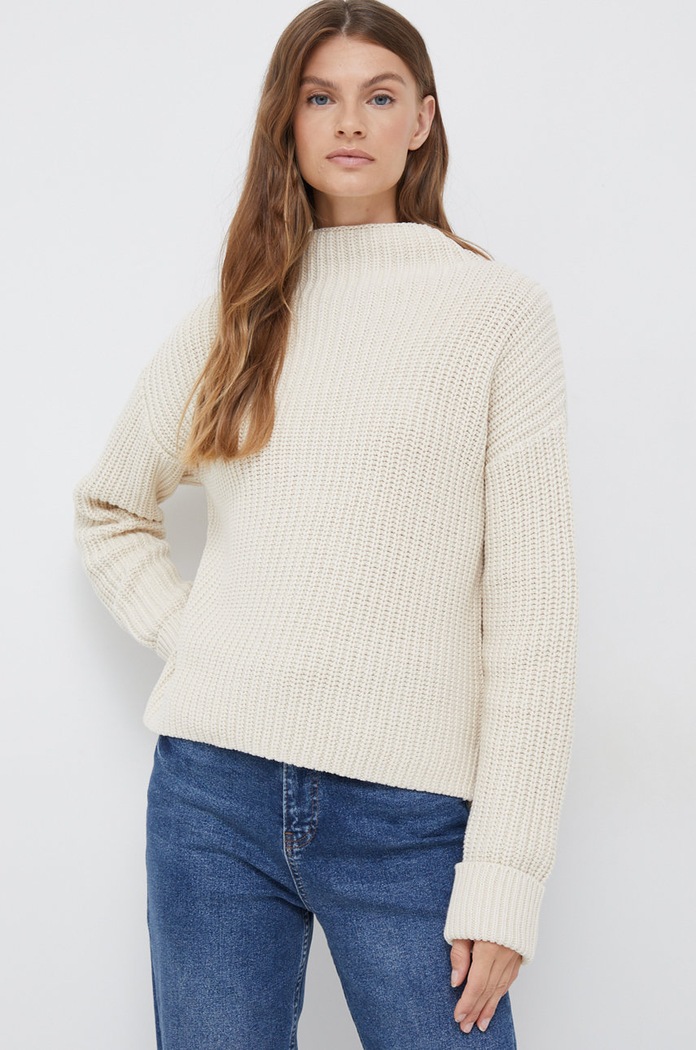 Selected Femme sweter pozostałe beżowy 16075489.Birch