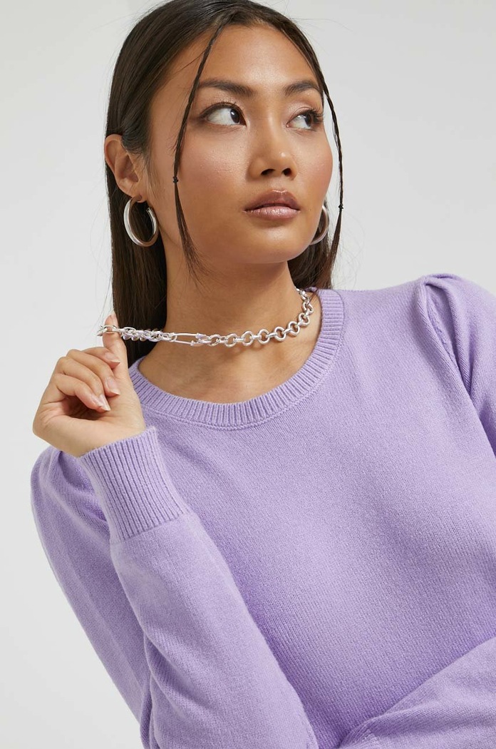 JDY Sweter fioletowy 15237060.VioletTuli