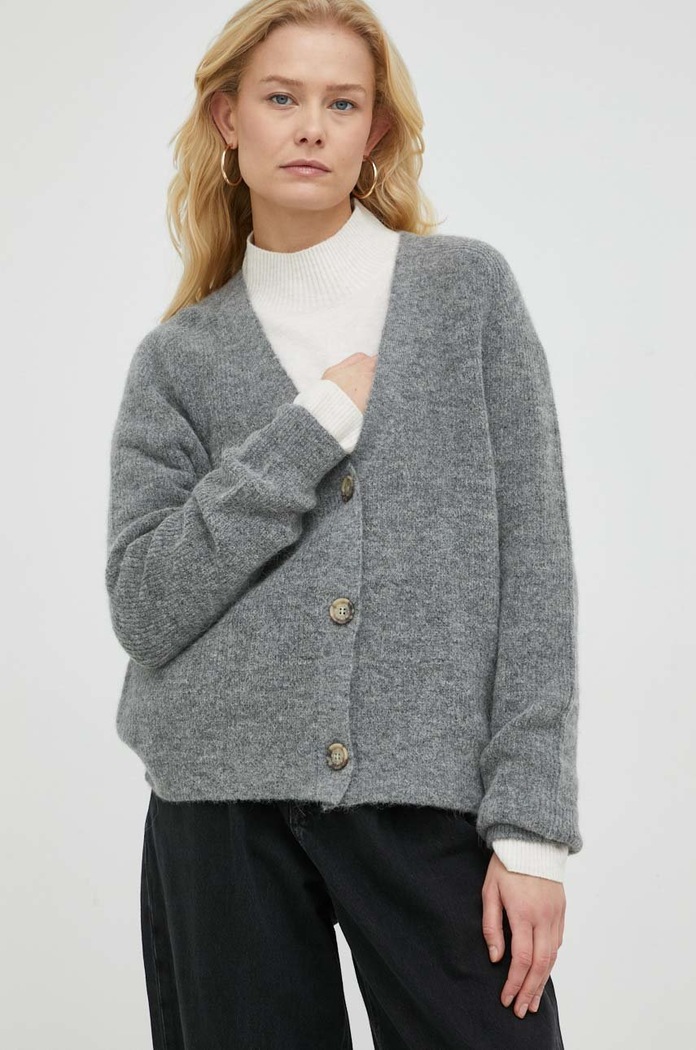 Vlněný svetr Marc O'Polo Denim vlna šedá M49605061377