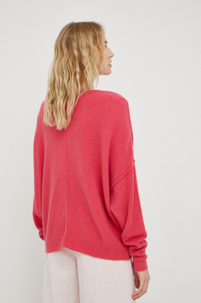 Oblečení Svetr z vlněné směsi American Vintage PULL ML COL BATEAU DAM225 růžová