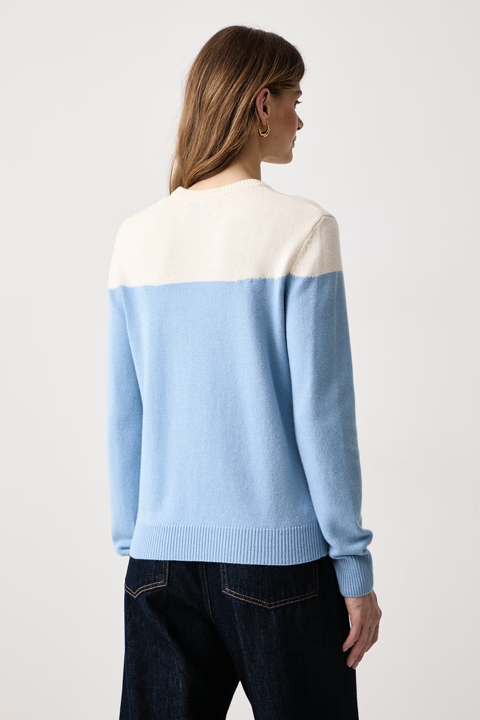 Odzież MC2 Saint Barth Sweter damski z wełną QUE0018 niebieski