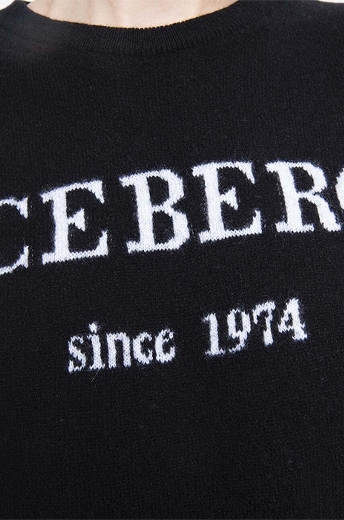 Кашмирен пуловер Iceberg Round Neck Knitted 20II2P0A0267003-9000 черен 20II2P0A0267003.9000