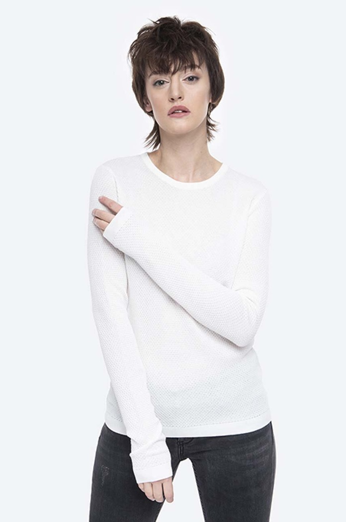 Norse Projects cotton jumper fine-knit white NW45.0198.0957