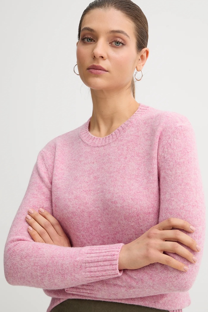 United Colors of Benetton sweter wełniany różowy 103ME1N23
