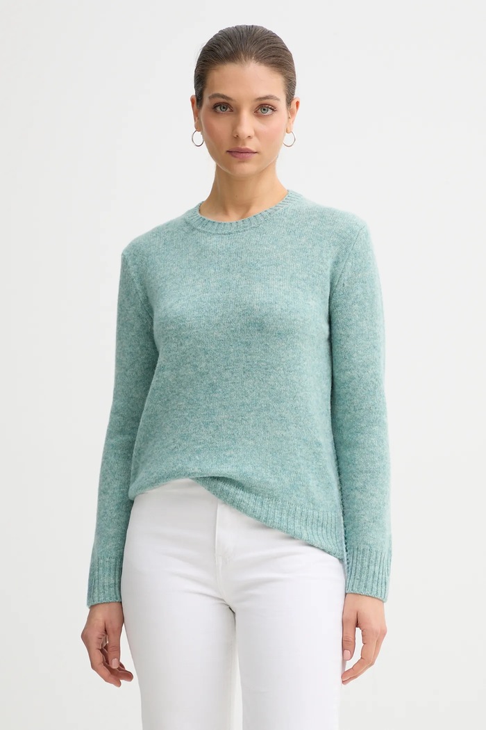 Vlněný svetr United Colors of Benetton tyrkysová 103ME1N23