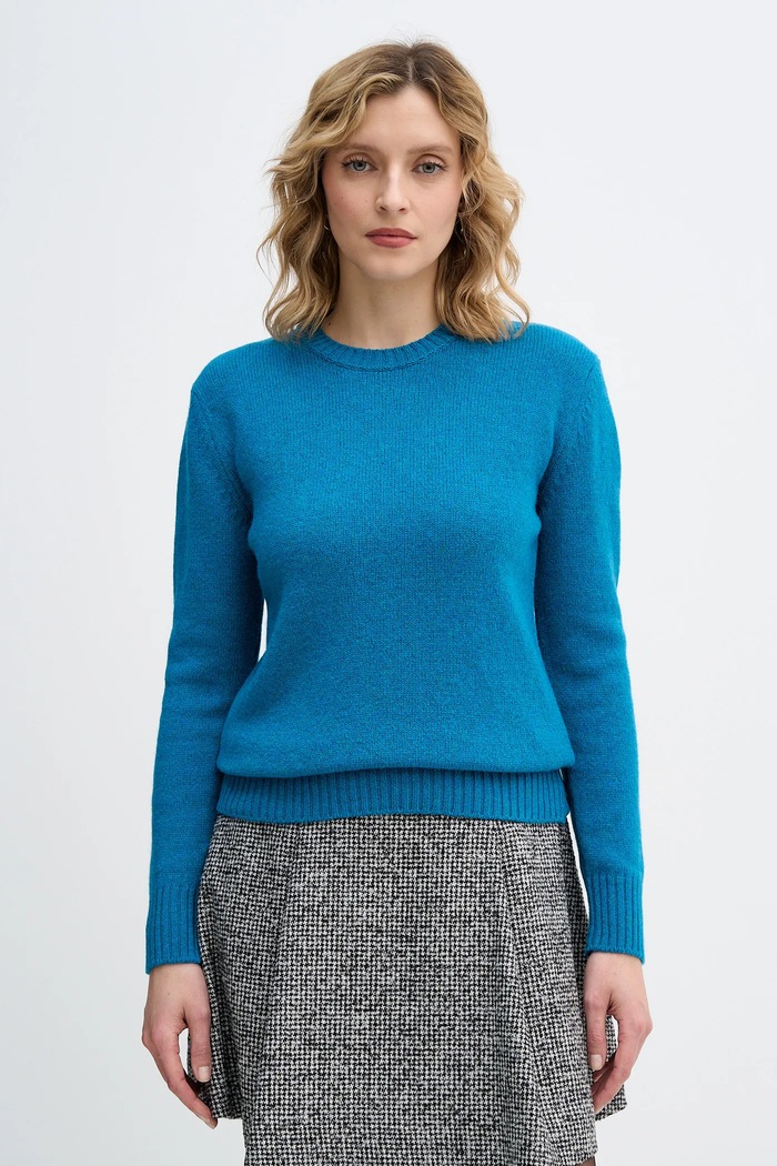 Vlněný svetr United Colors of Benetton modrá 103ME1N23