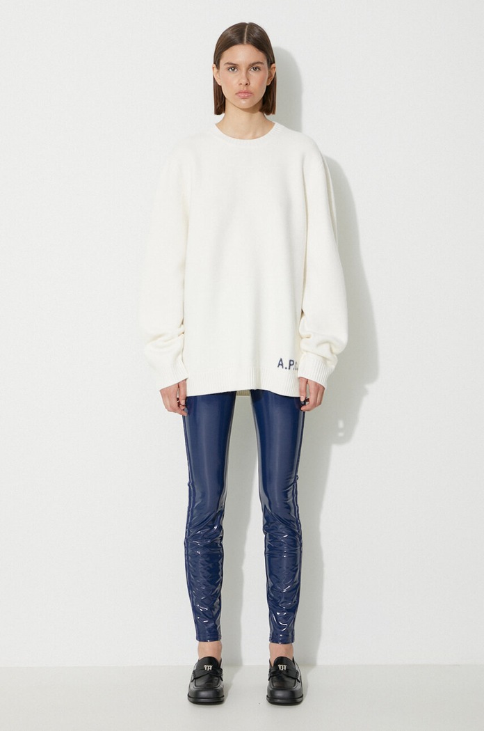 A.P.C. sweter wełniany H23059 biały AA00