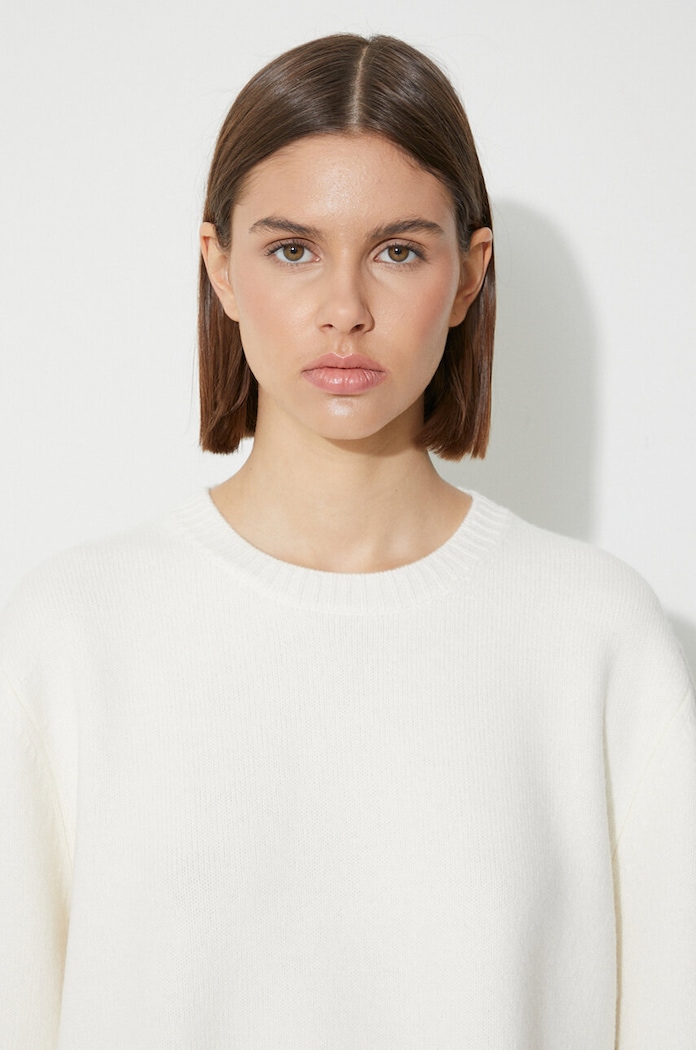 A.P.C. sweter wełniany H23059 biały