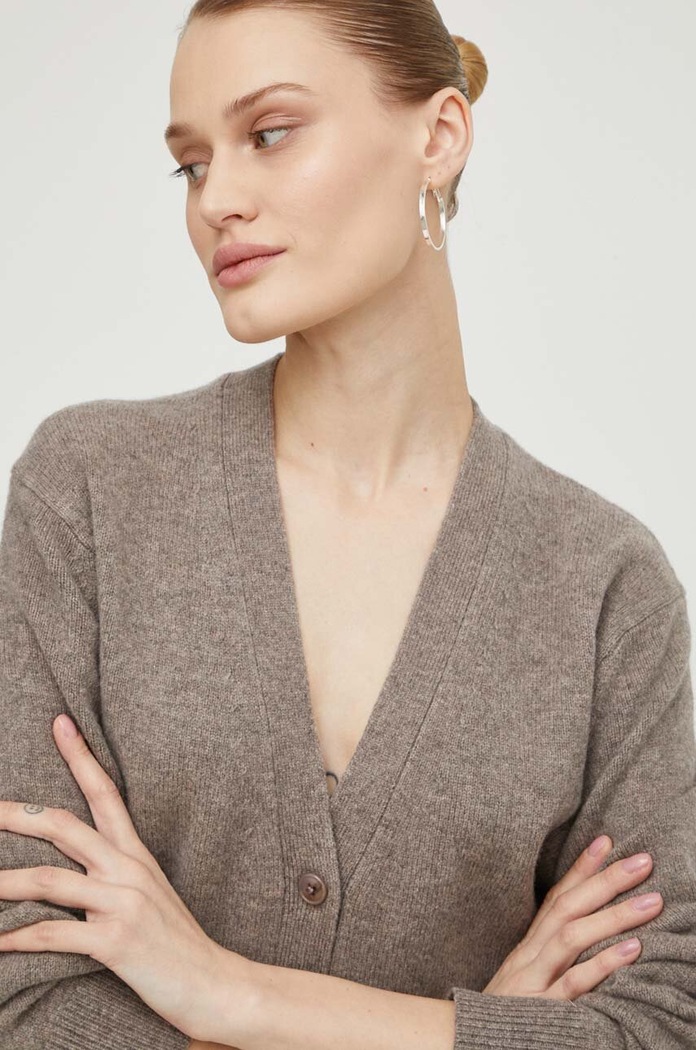 Samsoe Samsoe sweter wełniany SACHARLOTTE szary F10000020
