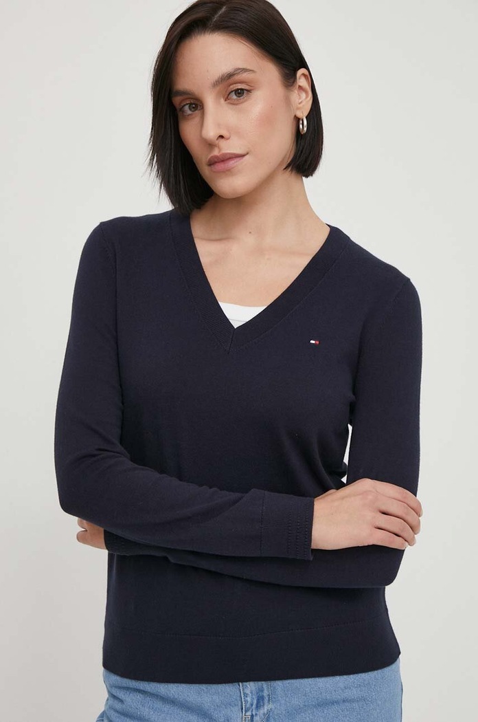 Svetr Tommy Hilfiger námořnická modř WW0WW42049