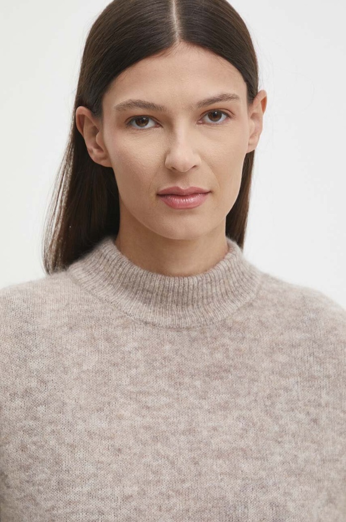 Gestuz sweter wełniany beżowy 10909330
