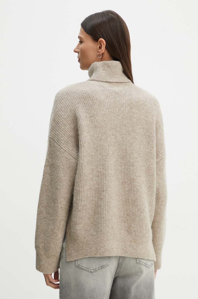 Odzież Gestuz sweter damski z wełną 10909333 beżowy