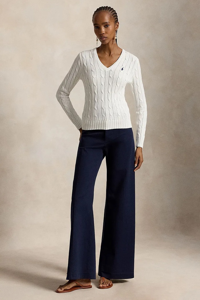 Odzież Polo Ralph Lauren sweter bawełniany damski 211971870 biały