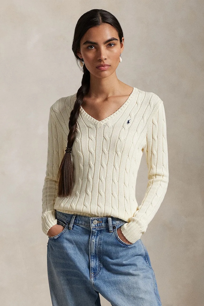 Polo Ralph Lauren sveter dámsky bavlnený bavlna béžová 211971870