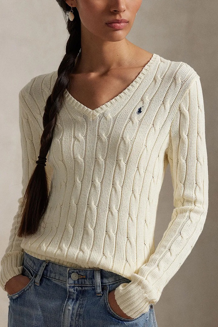 Polo Ralph Lauren sveter dámsky bavlnený béžová 211971870