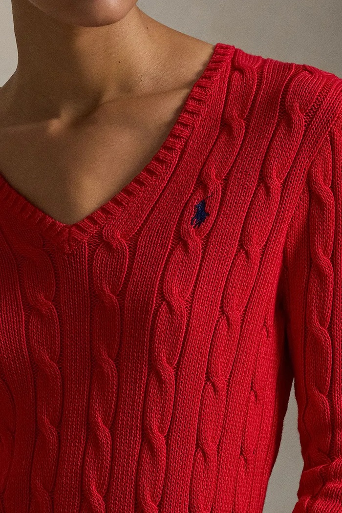 Polo Ralph Lauren sveter dámsky bavlnený červená 211971870