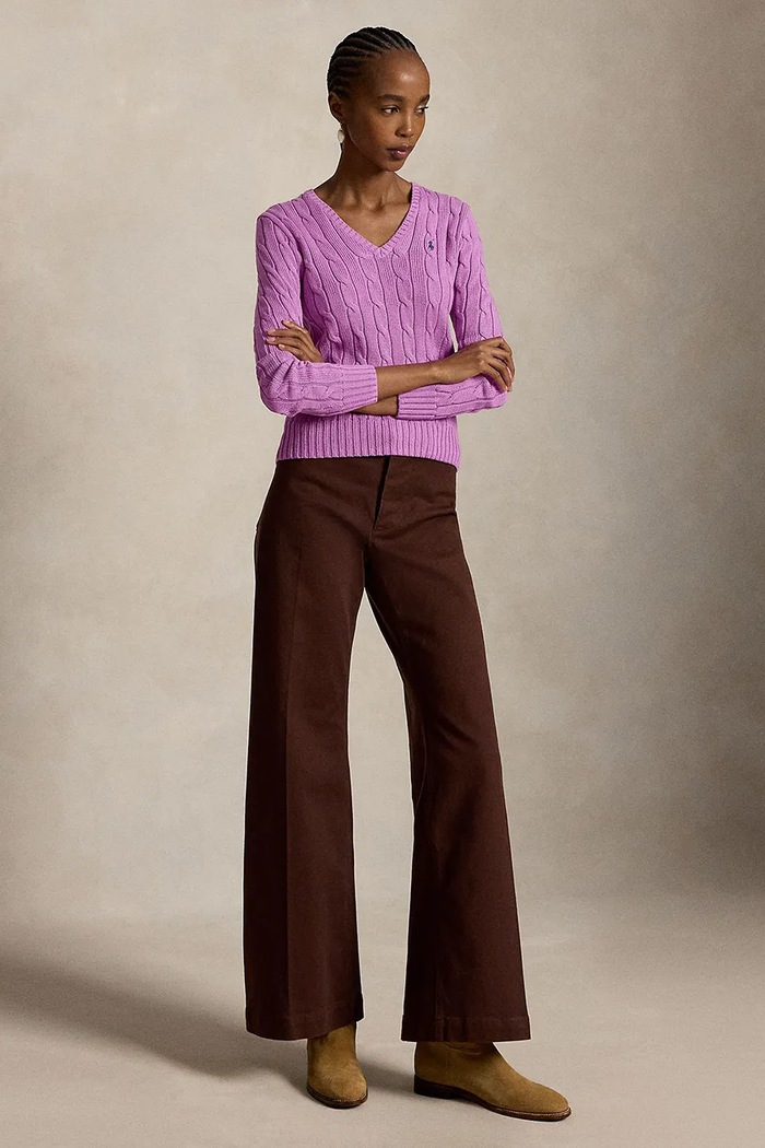 Odzież Polo Ralph Lauren sweter bawełniany damski 211971870 fioletowy